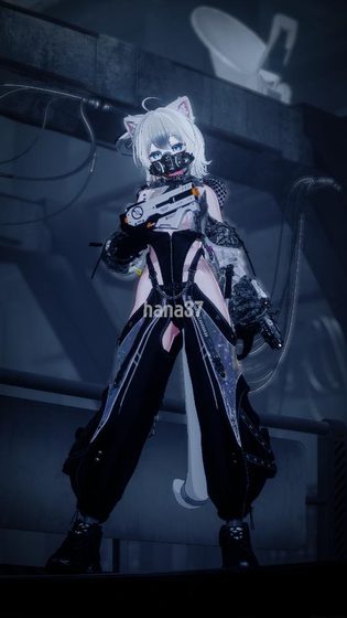 --vrchat成品模--酷酷的夏日版白毛巧克力AC_Chishima1.0千岛酱
