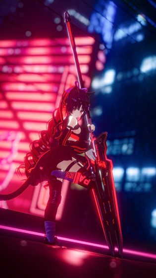 VRC成品模 vrchat 酷酷且可爱的流光黑红信浓Shinano！